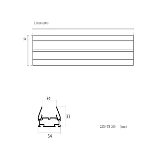 Шинопроводы под натяжной потолок Practica Favourite 2203-TB-200 Practica