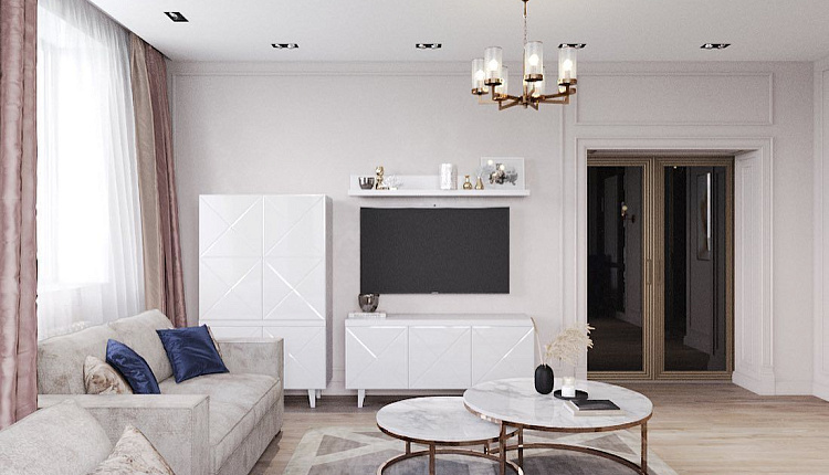 Проект гостиной от интерьерного салона NEO HOUSE