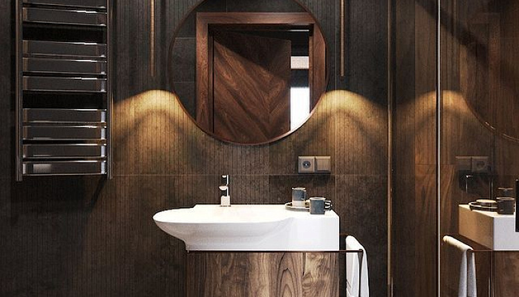 Проект современная ванная комната от интерьерного салона NEO HOUSE Проект современная ванная комната от интерьерного салона NEO HOUSE