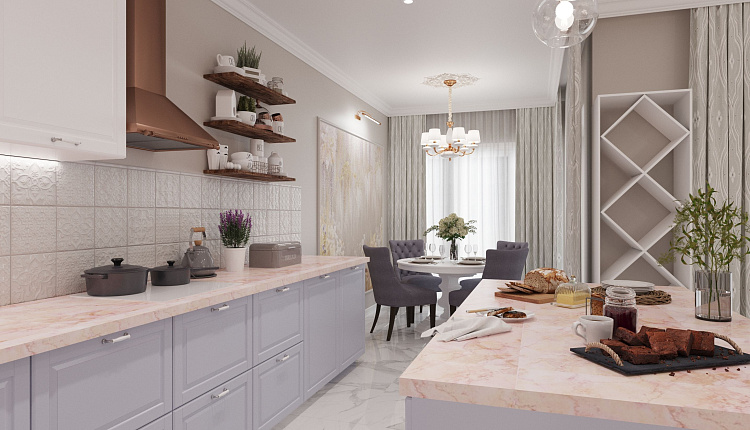 Проект кухни-гостиной Проект кухни-гостиной