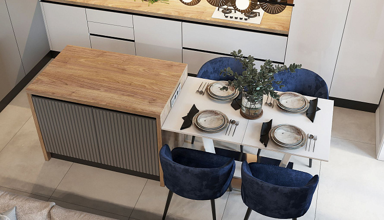 Проект кухни-гостиной Проект кухни-гостиной