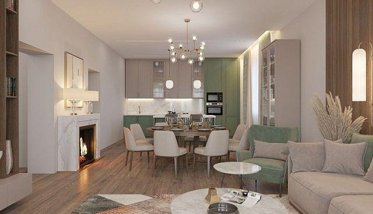 Проект 3в1 кухня, столовая, гостиная от Ксении Коротковой Проект 3в1 кухня, столовая, гостиная от Ксении Коротковой