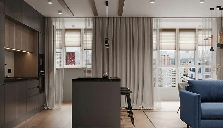 Проект квартиры в ЖК "Булгаковский парк", г. Саратов  дизайнера Марии Михайловой  Проект квартиры в ЖК "Булгаковский парк", г. Саратов  дизайнера Марии Михайловой