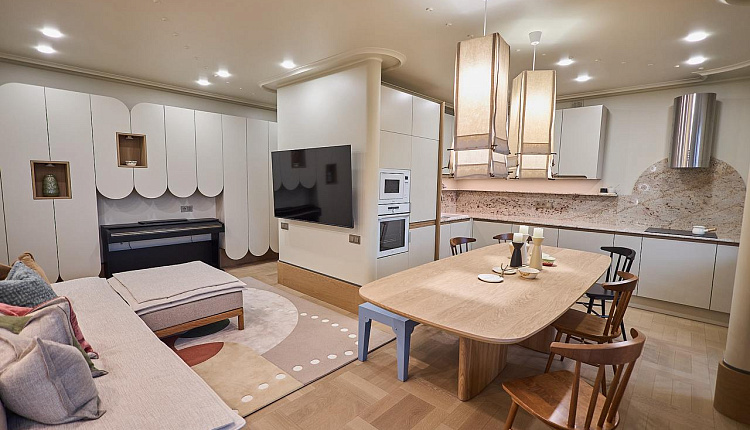 Современный интерьер с элементами национального колорита Современный интерьер с элементами национального колорита