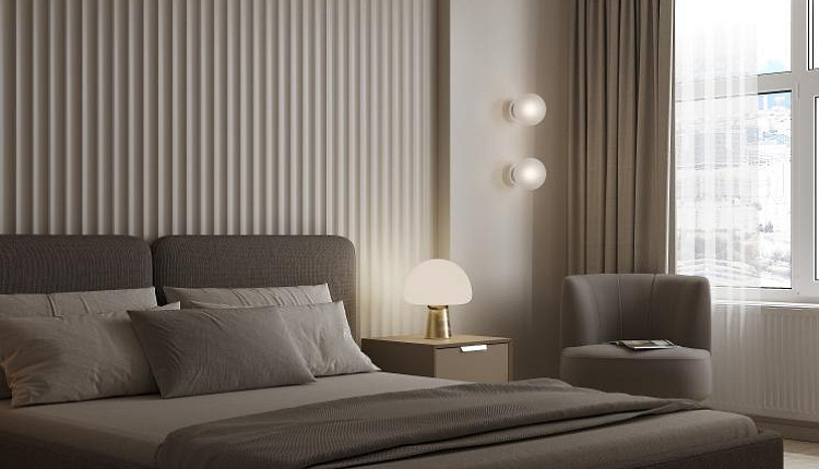 Настольная лампа Favourite в интерьере спальни от дизайнера Елены Солодской Настольная лампа Favourite в интерьере спальни от дизайнера Елены Солодской