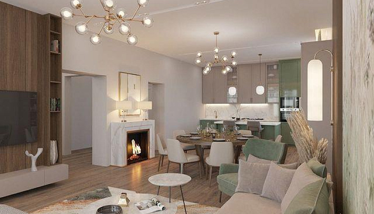 Проект 3в1 кухня, столовая, гостиная от Ксении Коротковой Проект 3в1 кухня, столовая, гостиная от Ксении Коротковой